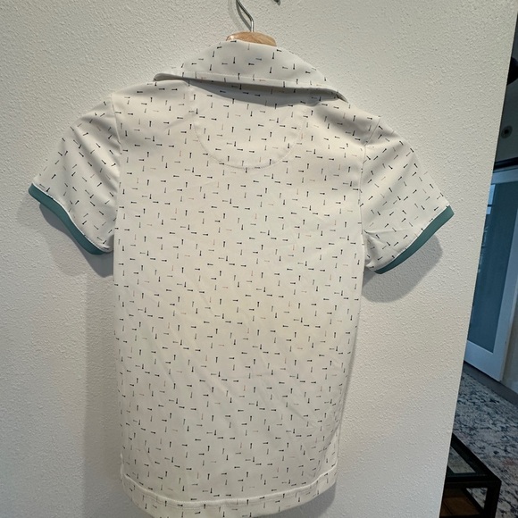 Swannies Green and White Polo Shirt with Lightweight Fabric - Picture 5 of 6